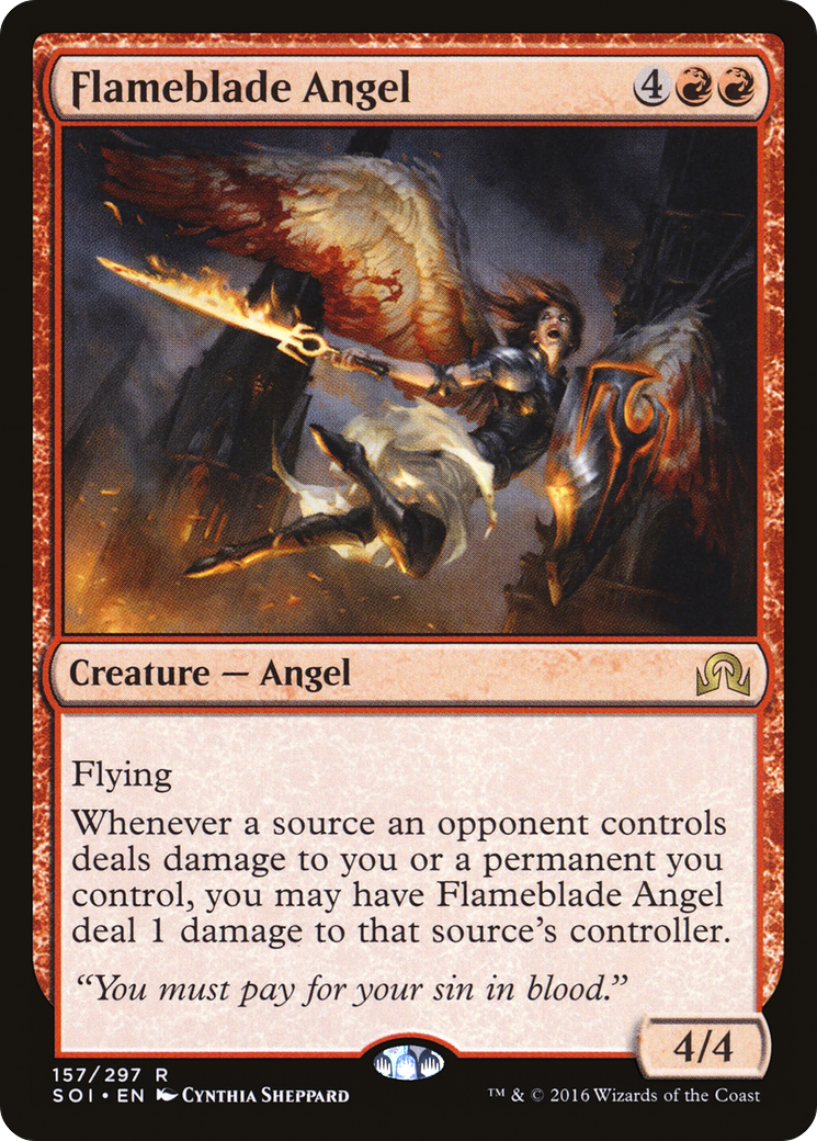 Image of Flameblade Angel (SOI-157) - Shadows over Innistrad