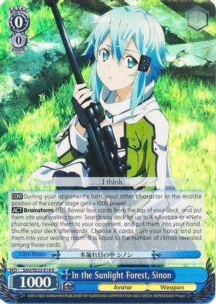 Image of In the Sunlight Forest, Sinon (Parallel Foil) (SAO/SE23-E19 R) - Sword Art Online II
