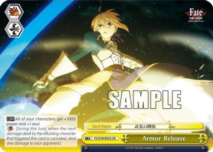 Image of Armor Release (FS/S34-E032 CR) - Fate/stay night [Unlimited Blade Works]