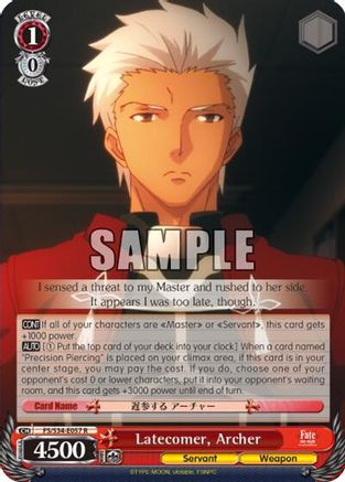 Image of Latecomer, Archer (FS/S34-E057 R) - Fate/stay night [Unlimited Blade Works]