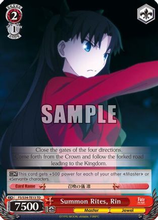 Image of Summon Rites, Rin (TD) (FS/S34-TE13 TD) - Fate/stay night [Unlimited Blade Works]