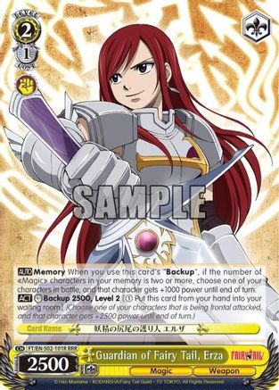Image of Guardian of Fairy Tail, Erza (RRR) (FT/EN-S02-101R RRR) - Fairy Tail ver.E