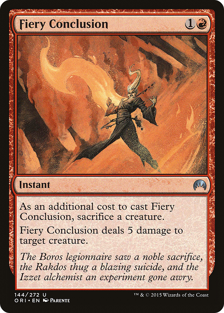 Image of Fiery Conclusion (ORI-144) - Magic Origins Foil