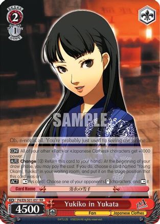 Image of Yukiko in Yukata (P4/EN-S01-051 RR) - Persona 4 ver.E