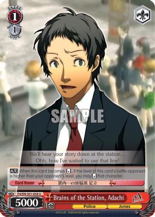 Image of Brains of the Station, Adachi (P4/EN-S01-058 U) - Persona 4 ver.E