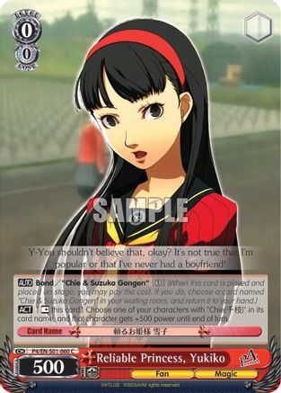 Image of Reliable Princess, Yukiko (P4/EN-S01-060 C) - Persona 4 ver.E