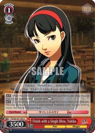 Image of Finish with a Single Blow, Yukiko (P4/EN-S01-063 C) - Persona 4 ver.E