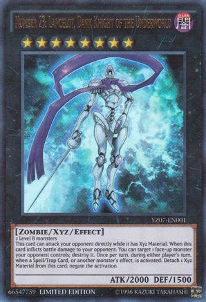 Image of Number 23: Lancelot, Dark Knight of the Underworld (YZ07-EN001) - Yu-Gi-Oh! ZEXAL Manga Promotional Cards Limited