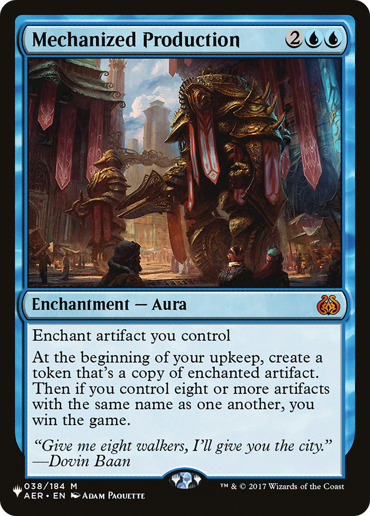 Image of Mechanized Production (LIST-AER-38) - The List