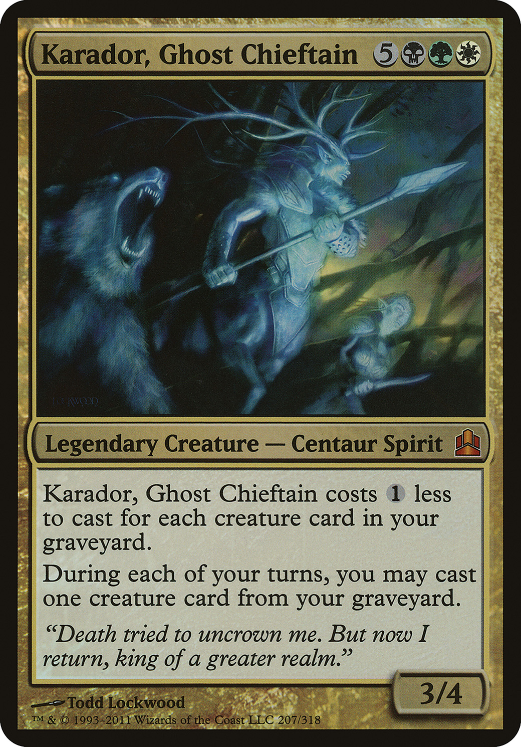 Image of Karador, Ghost Chieftain (Commander) (OVER-) - Commander 2011 Oversized Foil