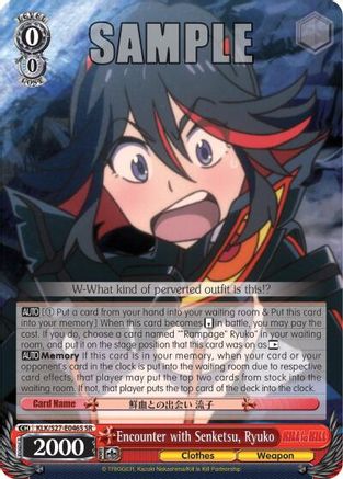 Image of Encounter with Senketsu, Ryuko (SR) (KLK/S27-E046S SR) - KILL la KILL