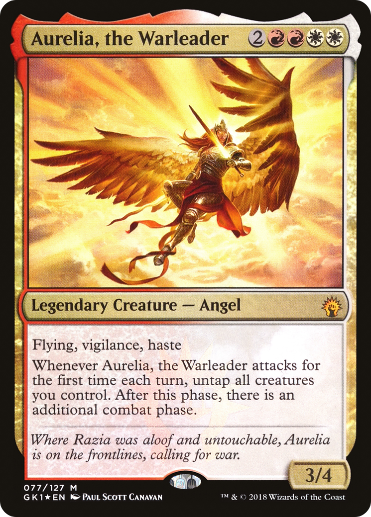 Image of Aurelia, the Warleader (GR1-077) - GRN Guild Kit Foil
