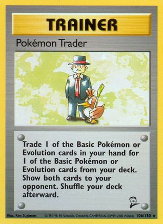 Image of Pokemon Trader 106/130  Base Set 2 - Rare