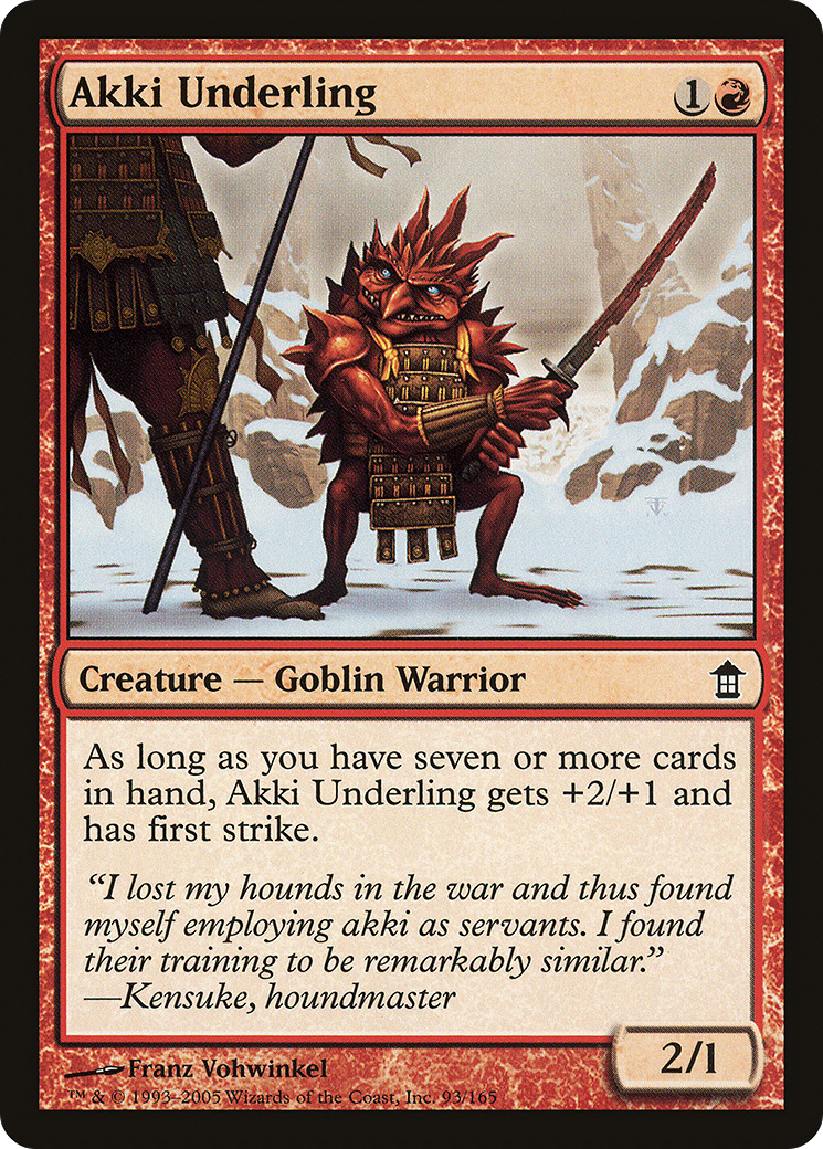 Image of Akki Underling (SOK-093) - Saviors of Kamigawa Foil