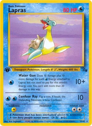 Image of Lapras (25) 025/62  - Unlimited Fossil - Rare