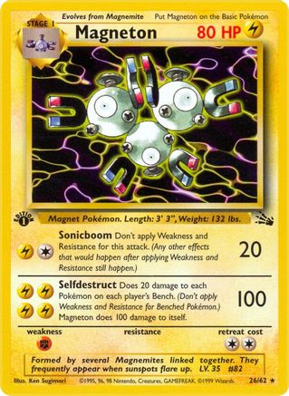 Image of Magneton (26) 026/62  - 1st Edition Fossil - Rare