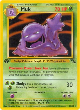 Image of Muk (28) 028/62  - Unlimited Fossil - Rare