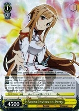 Image of Asuna Invites to Party (SAO/S20-E001 RR) - Sword Art Online