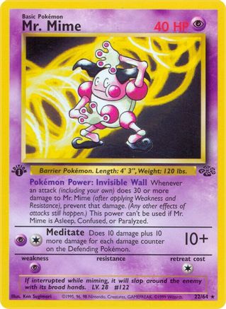 Image of Mr. Mime (22) 022/64  - Unlimited Jungle - Rare
