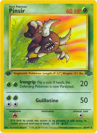 Image of Pinsir (25) 025/64  - 1st Edition Jungle - Rare