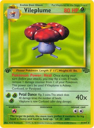 Image of Vileplume (31) 031/64  - 1st Edition Jungle - Rare