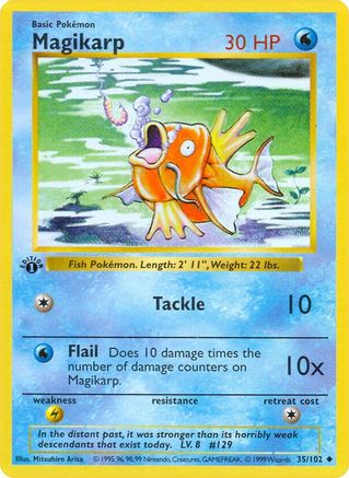 Image of Magikarp 035/102  - Unlimited Base Set Shadowless - Uncommon