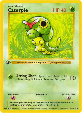 Image of Caterpie 045/102  - Unlimited Base Set Shadowless - Common