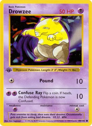 Image of Drowzee 049/102  - Unlimited Base Set Shadowless - Common