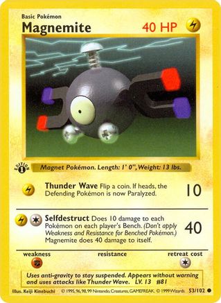 Image of Magnemite 053/102  - Unlimited Base Set Shadowless - Common