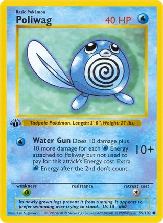 Image of Poliwag 059/102  - 1st Edition Base Set Shadowless - Common