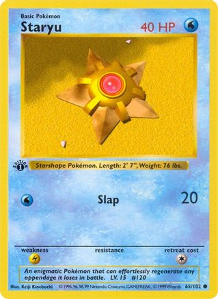 Image of Staryu 065/102  - Unlimited Base Set Shadowless - Common
