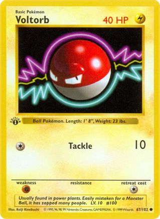 Image of Voltorb 067/102  - 1st Edition Base Set Shadowless - Common