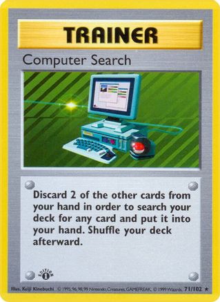 Image of Computer Search 071/102  - Unlimited Base Set Shadowless - Rare