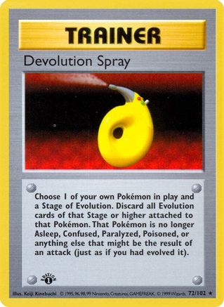 Image of Devolution Spray 072/102  - Unlimited Base Set Shadowless - Rare