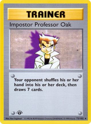 Image of Impostor Professor Oak 073/102  - 1st Edition Base Set Shadowless - Rare