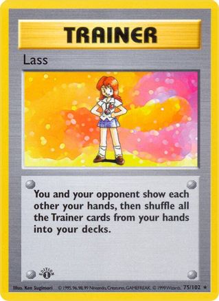 Image of Lass 075/102  - 1st Edition Base Set Shadowless - Rare