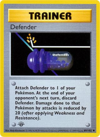 Image of Defender 080/102  - Unlimited Base Set Shadowless - Uncommon