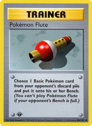 Image of Pokemon Flute 086  - 1st Edition Base Set Shadowless - Uncommon