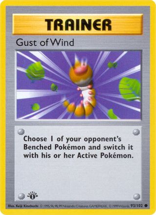 Image of Gust of Wind 093/102  - Unlimited Base Set Shadowless - Common