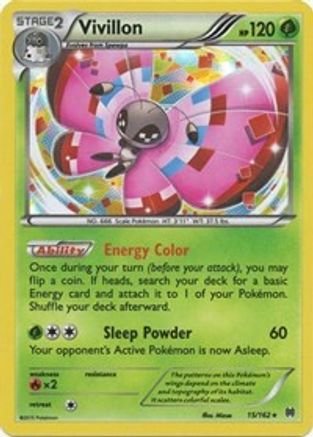 Image of Vivillon 015  - Reverse Holofoil XY  BREAKthrough - Holo Rare