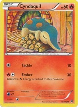 Image of Cyndaquil 018/162  - Reverse Holofoil XY  BREAKthrough - Common