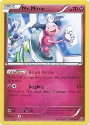 Image of Mr. Mime 097/162  - Reverse Holofoil XY  BREAKthrough - Rare