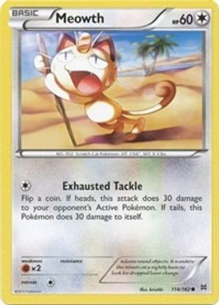 Image of Meowth 114/162  - Reverse Holofoil XY  BREAKthrough - Common