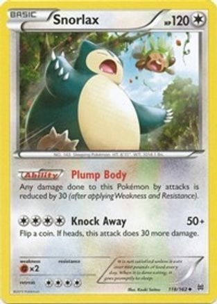 Image of Snorlax 118/162  XY  BREAKthrough - Uncommon