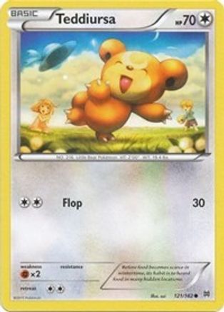 Image of Teddiursa 121/162  - Reverse Holofoil XY  BREAKthrough - Common