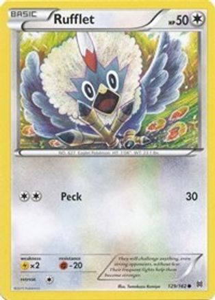 Image of Rufflet 129/162  - Reverse Holofoil XY  BREAKthrough - Common
