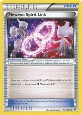 Image of Mewtwo Spirit Link 144/162  - Reverse Holofoil XY  BREAKthrough - Uncommon
