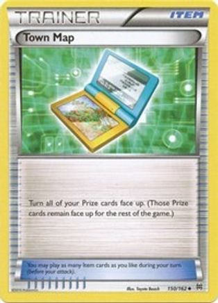 Image of Town Map 150/162  - Reverse Holofoil XY  BREAKthrough - Uncommon