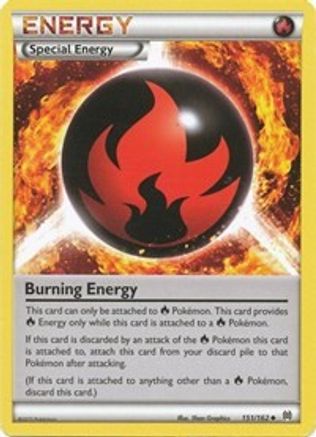 Image of Burning Energy 151/162  - Reverse Holofoil XY  BREAKthrough - Uncommon