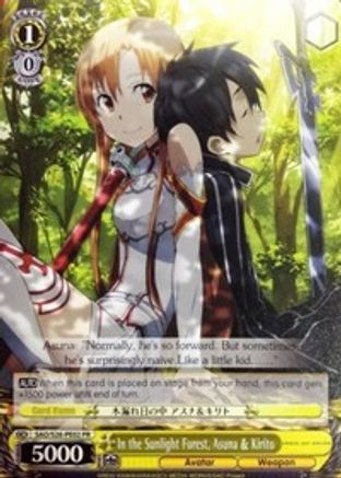 Image of In the Sunlight Forest, Asuna & Kirito (SAO/S26-PE02 PR) - Sword Art Online Vol.2